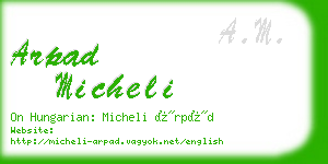 arpad micheli business card